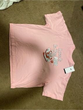 Nike Pink Graphic Tee with Sneaker Heart Design